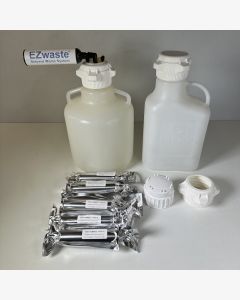 EZWaste HPLC Solvent Waste System with Nalgene HDPE Bottles Cartridges 11179-01